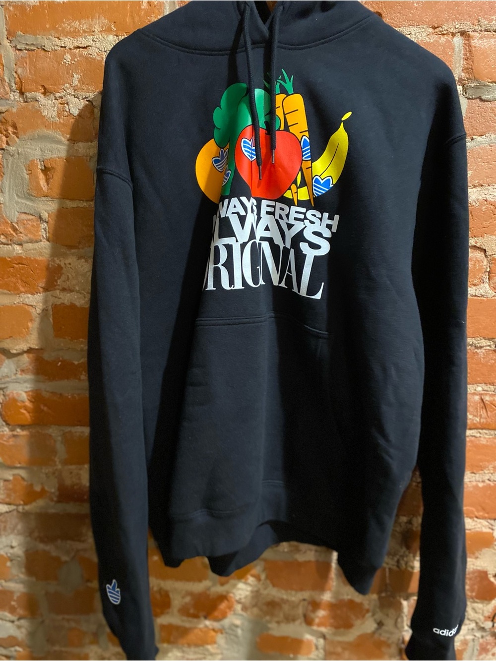 New Adidas. Originals Always Fresh Pullover Black Hoodie Men's Size XL